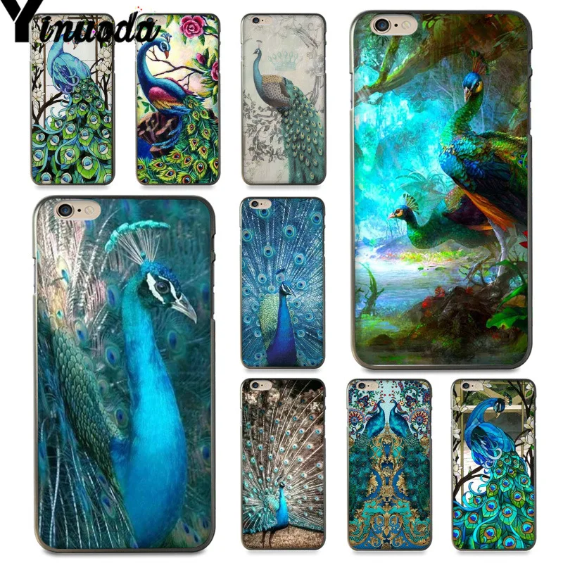 

Yinuoda For iphone 7 6 X Case Paisley Peacock Flowers Queen Stylishness and Elegance Phone Case for iPhone 8 6S Plus XS XR XSMAX