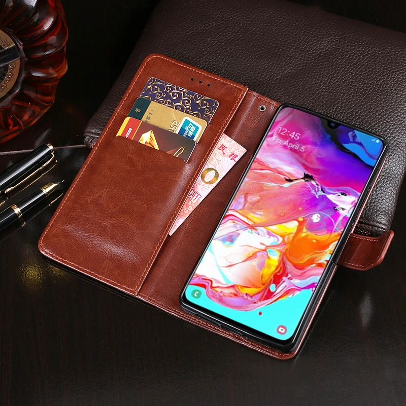 Кожаный чехол книжка для Samsung Galaxy A70 A60 A50 A40 A30 A20 A10 M30 M20 M10 A6 A8 J4 J6 S10 Plus A7 2018 J5 J7 2017