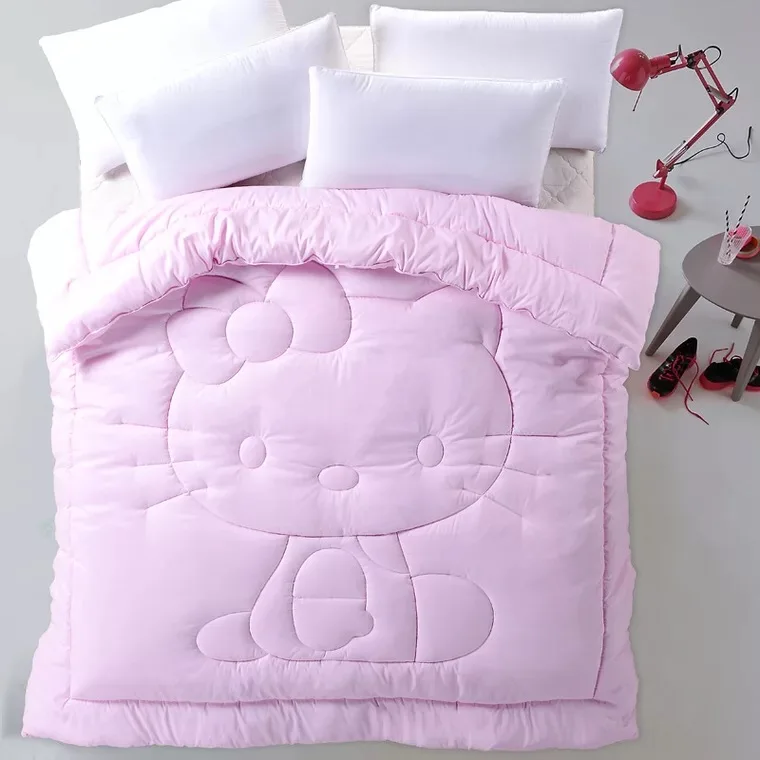 3D quilting winter quilt High quality material Warming Children's comforter core king/queen/twin/full size - Цвет: Pink