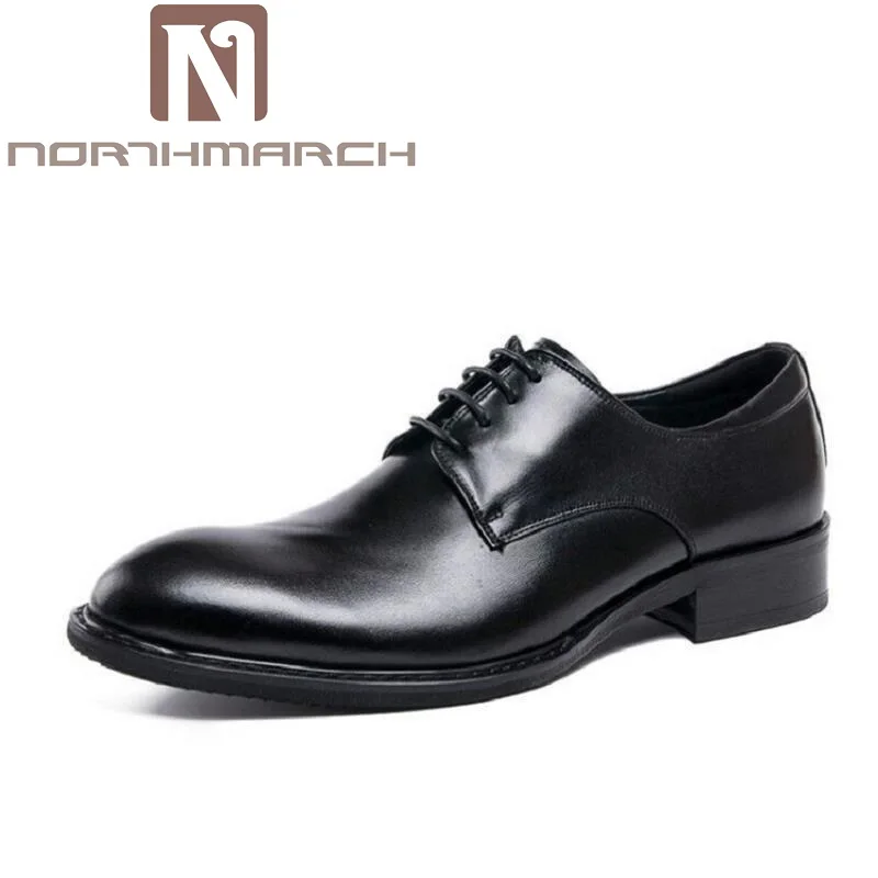 NORTHMARCH Round Toe Lace-up Wedding Classic Business Man Formal Shoes Fashion Soild Black Genuine Leather Male Dress Shoes цена NORTHMARCH Round Toe Lace-up Wedding Classic Business Man Formal Shoes Fashion Soild Black Genuine Leather Male Dress Shoes цены онлайн
