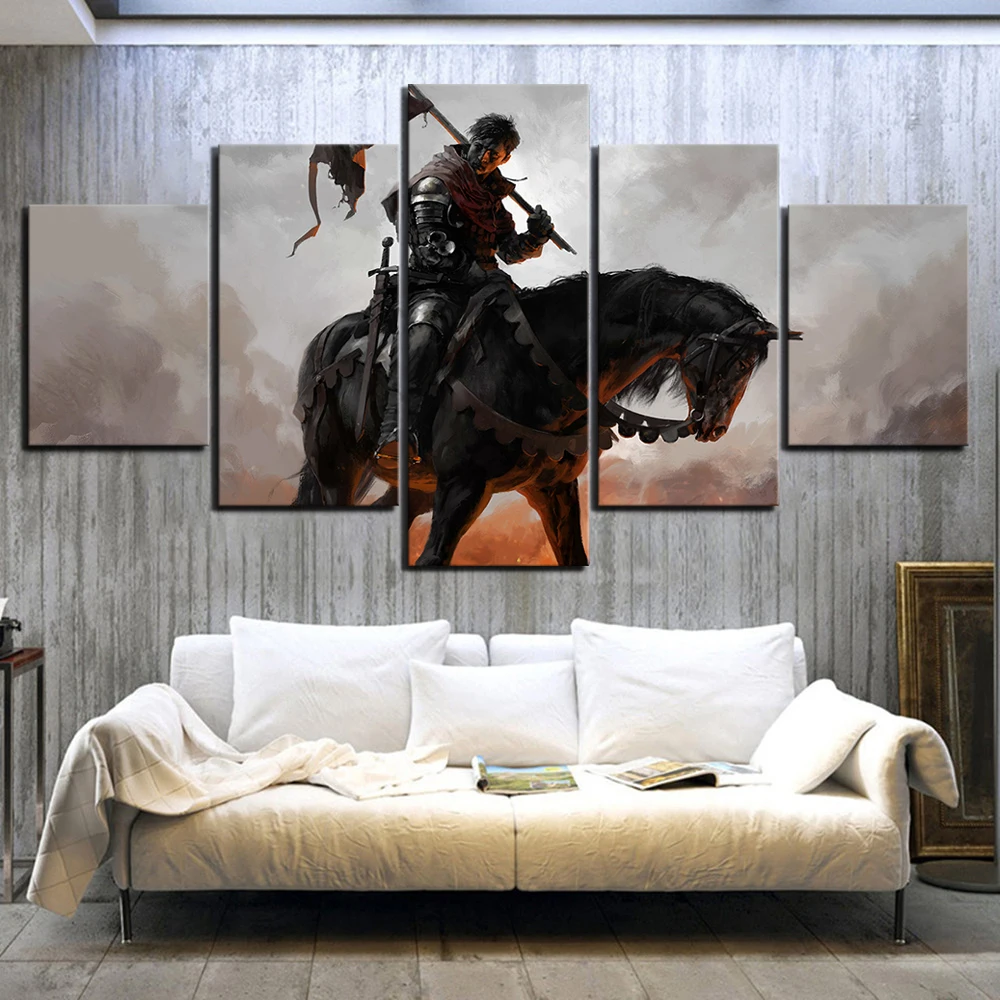 5-Piece-HD-Digital-Art-Kinght-Pictures-Kingdom-Come-Deliverance-Video-Game-Poster-Artwork-Canvas-Paintings (1)