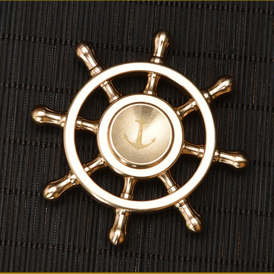 Copper-Ship-Wheel-Shape-Spinner-Fidget-Cubic-Anti-stress-Sensory-Fidget-Spinner-For-Decompression