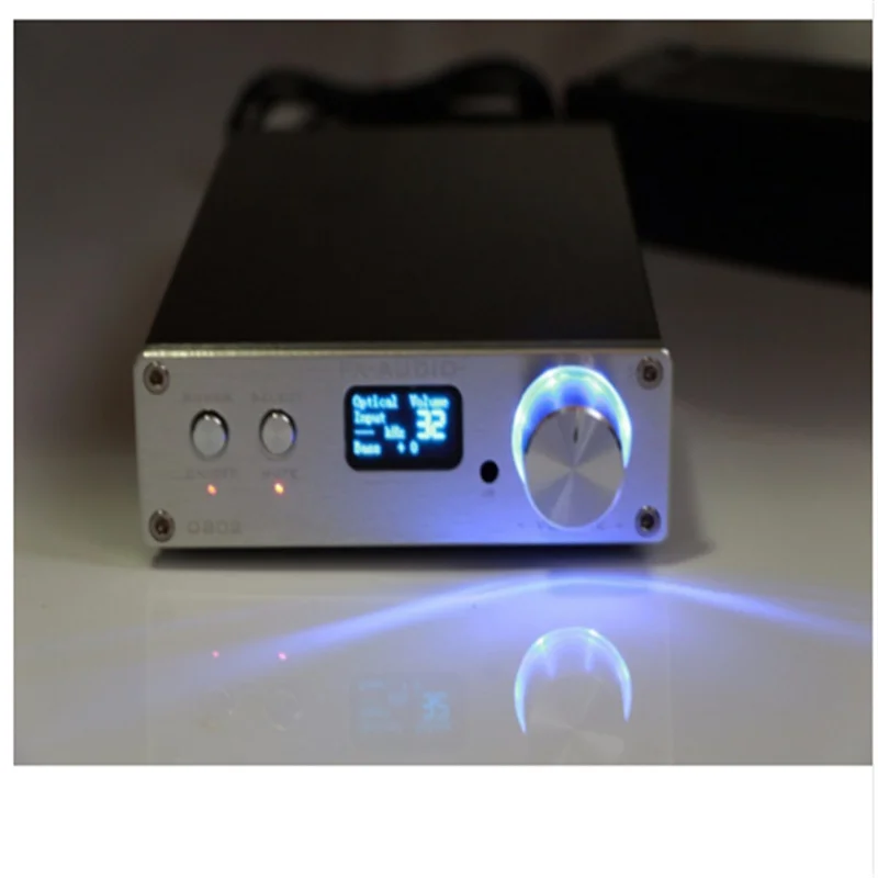 D802 STA326 80W+80W Remote Control Input USB/Coaxial/Optical HiFi 2.0 Pure Digital Audio Amplifier 24Bit/192KHz OLED Display