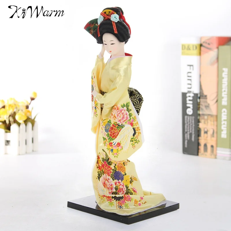 

KiWarm Retro Japanese Kabuki Doll Kimono Statue Figurines Ornaments for Home Room Hotel Desk Cabinets Decor Art Crafts Gift 30cm