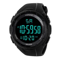 Часы мужские спортивные цифровые светодиодный водонепроницаемые наручные часы Роскошные Мужские Аналоговые Цифровые Военные стильные