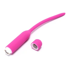 Silicone 10 Frequency Urethral Vibrator Sound Catheter Male Female Penis Insert Device Dilator Penis Plug Sex Toys