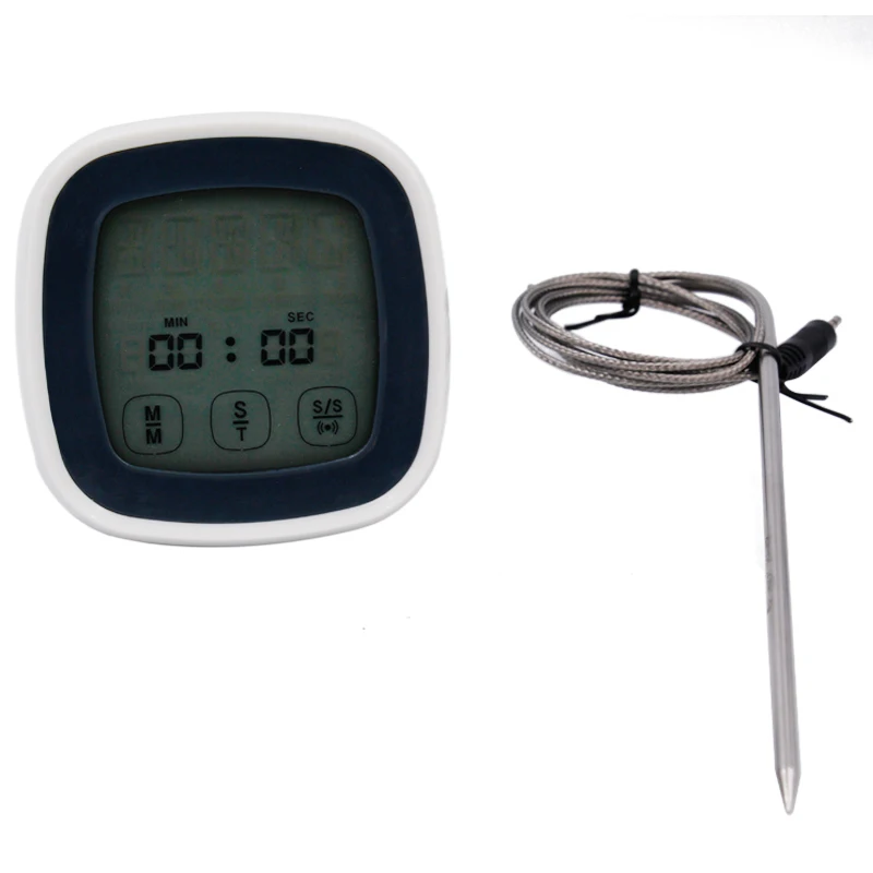 Touch LCD Screen Digital Barbecue Meat BBQ Temperature Gauge Food