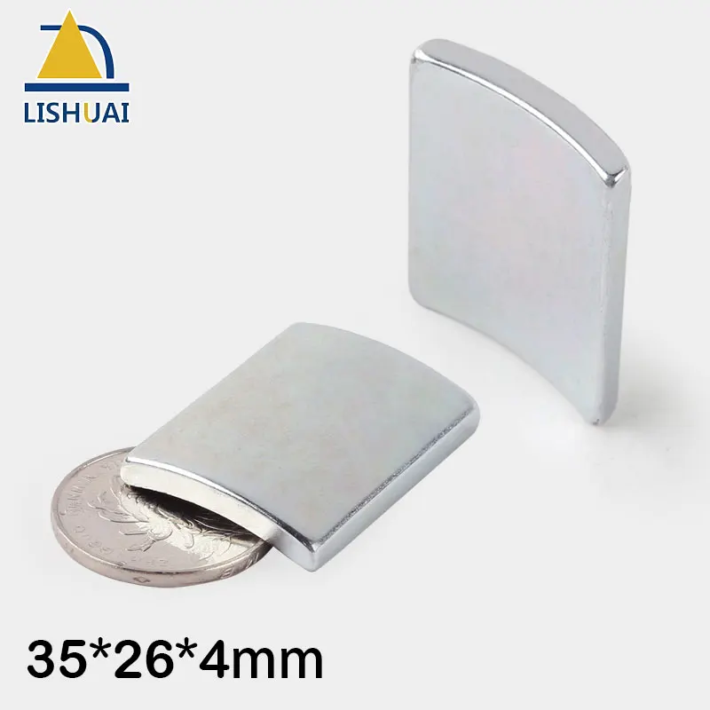 

LISHUAI 4pcs Strong Tiled Neodymium Magnet 35*26*4mm Permanent NdFeB Motor Magnet for Industry