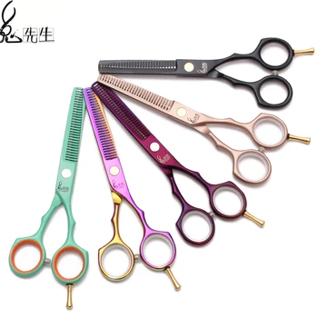 

50Pcs 5.5" 16cm Mr Rabbit 6CR Wholesale Professional Hairdressing Scissors Cutting Shears Thinning Scissors Hair Scissors M1104