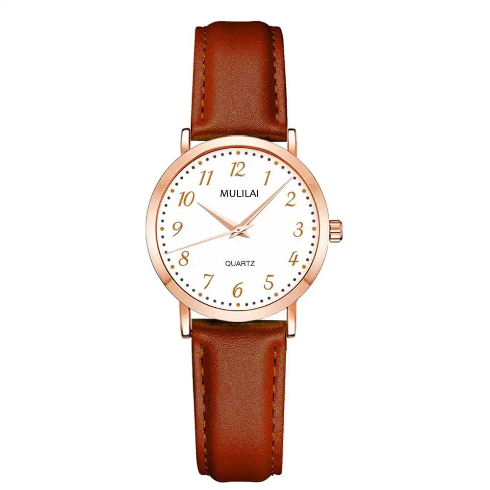 Розовое золото dw стильные женские часы модные дамские Брендовые женские кварцевые наручные часы женские наручные часы с кожаным ремешком Relogio feminino - Цвет: 7529 Brown Rose