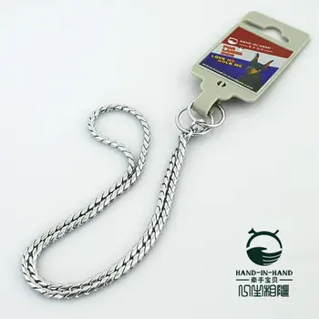 

100Pcs/Lot Pet Dog Silver Collar 4mm*65cm Wholesale