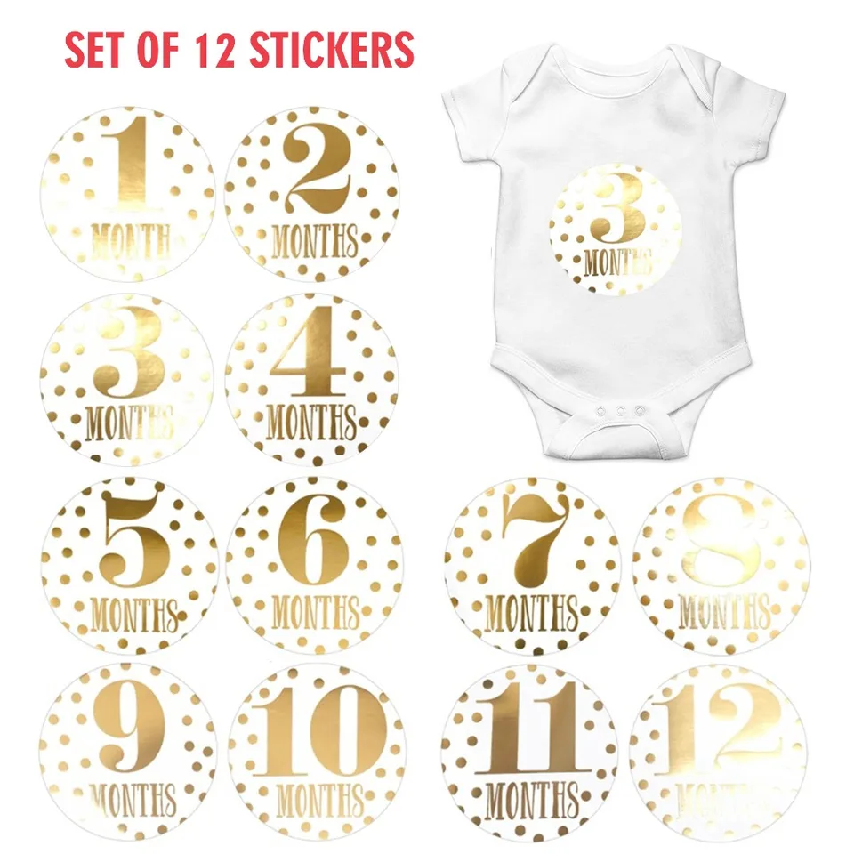 baby month stickers girl