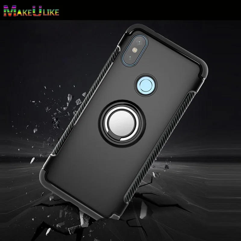 

MAKEULIKE Case For Xiaomi Mi 6X 5X Cover Ring Armor Kickstand Phone Back Cases for Xiaomi Mi A1 A2 Mi5X Mi6X Capinhas