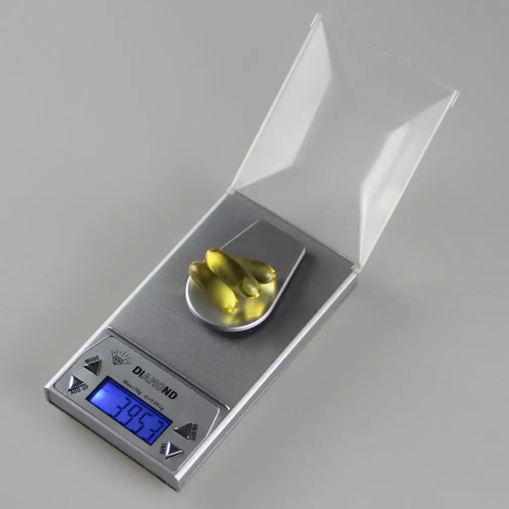 Высокая точность 10 г 0,001 г lcd Цифровые ювелирные весы Лабораторные золотые травы Баланс Вес грамм компактный и портативный эксперимент