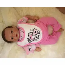 New Style 20 Inch 50 cm Reborn Baby Girl Doll Newborn Princess Babies Lifelike Toy With Magnetic Mouth Kids Birthday Xmas Gift