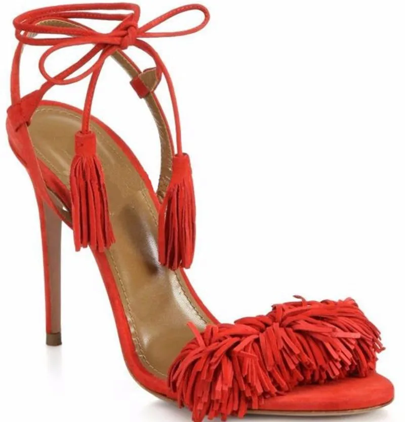 2015-sexy-Genuine-Leather-tassels-open-toe-ladies-sandals-Stilettos-high-heel-lace-up-woman-sandals (1)