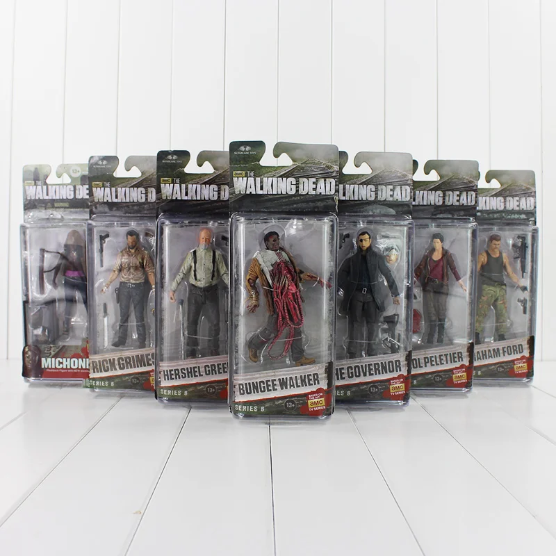 

7Styles AMC TV Series The Walking Dead Abraham Ford Bungee Walker Rick Grimes The Governor PVC Action Figure Model Toys Doll