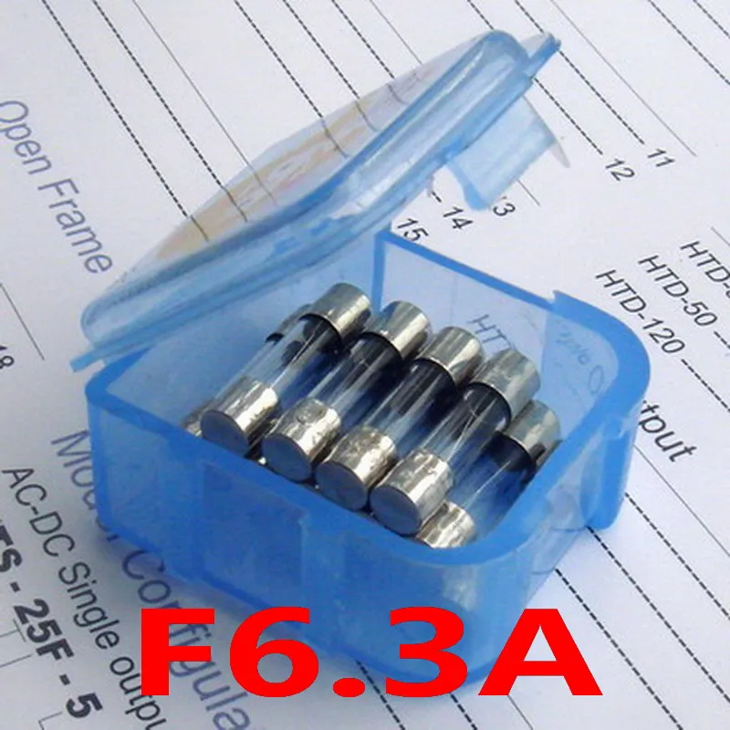 5 Pack AXIAL CERAMIC Fuse F6.3AH250V - F6.3A 250V Cartridge Fuses