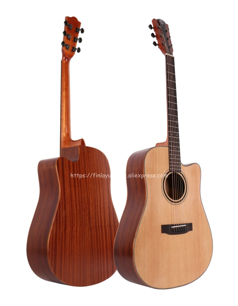 

Finlay Cutaway guitar 41 inch guitar acoustic guitar With Solid Spruce top /Mahogany Body + Hard case,chinese guitarras FG-D82CE