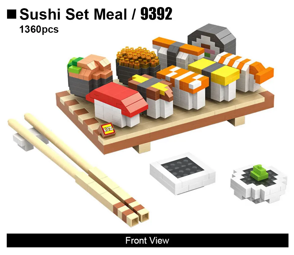 Blocos de Diamante Bolo de Lua Brinquedos de Montagem de Blocos de Construção Criador das Crianças dos Miúdos Fast Food Conjunto Sushi Refeição Mini Crianças Tijolos Diy Loz 6 de Lua Conjunto Sushi Refeição Mini Brinquedos