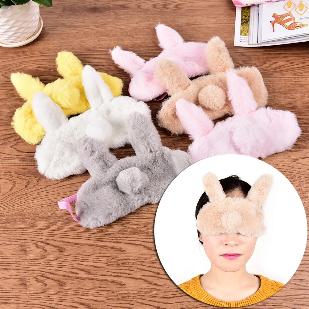 Kawaii 1 шт. маска для сна в форме кролика расслабляющая Спящая помощь вслепую мягкая
