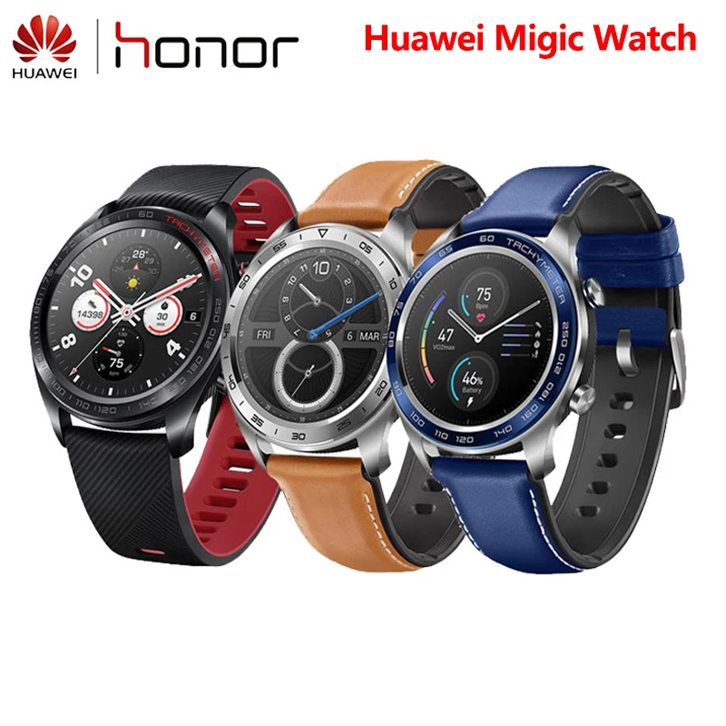 

Original Huawei Honor Magic Smart Watch NFC Heart Rate Fitness Tracker Sleep Run Swimming Mountain GPS 1.2" AMOLED Smartwatch