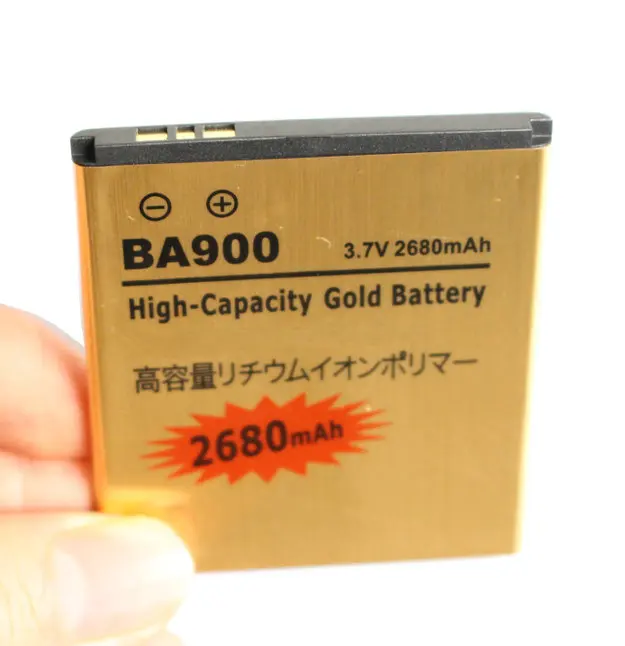 Ciszean 10 шт./лот 2680 мАч BA900 Золотая сменная батарея для E1 J L M TX LT29/i ST26i/a S36h C2104 C1904 SO 04D AB