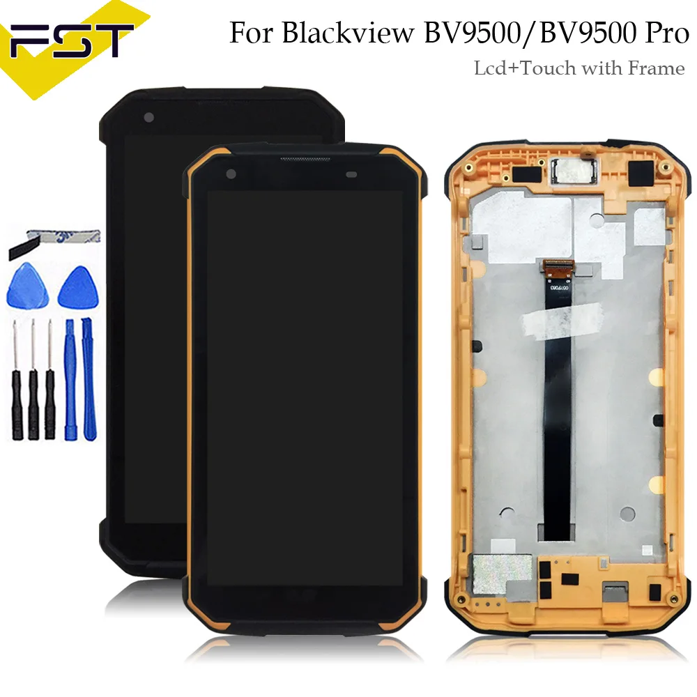 

100% Tested Display Lcd with Touch Screen Digitizer For Blackview BV9500 / BV9500 Pro Lcd With Frame Assembly Replacement Parts