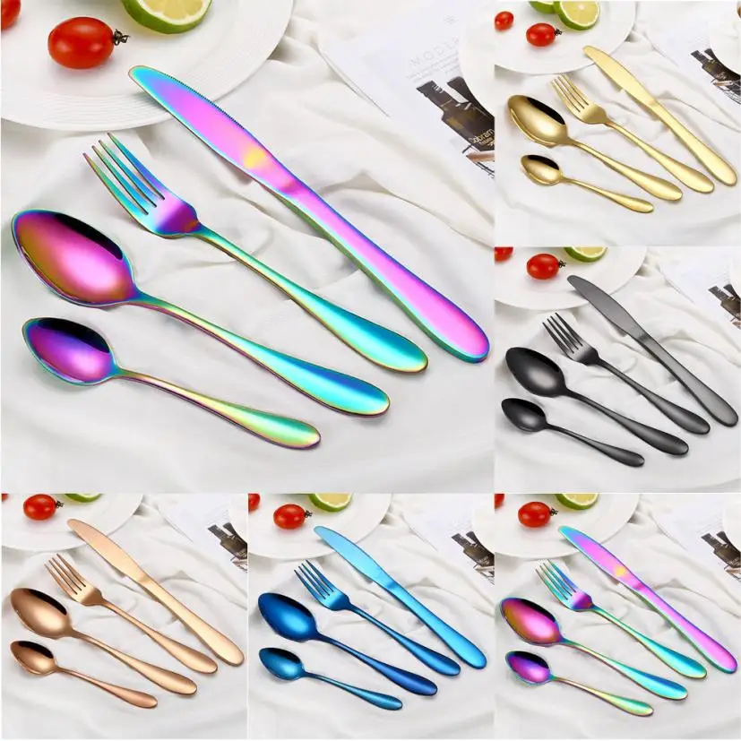 

4PCS Set Stainless Steel Upscale Dinnerware Cutlery Fork Teaspoon 11.21