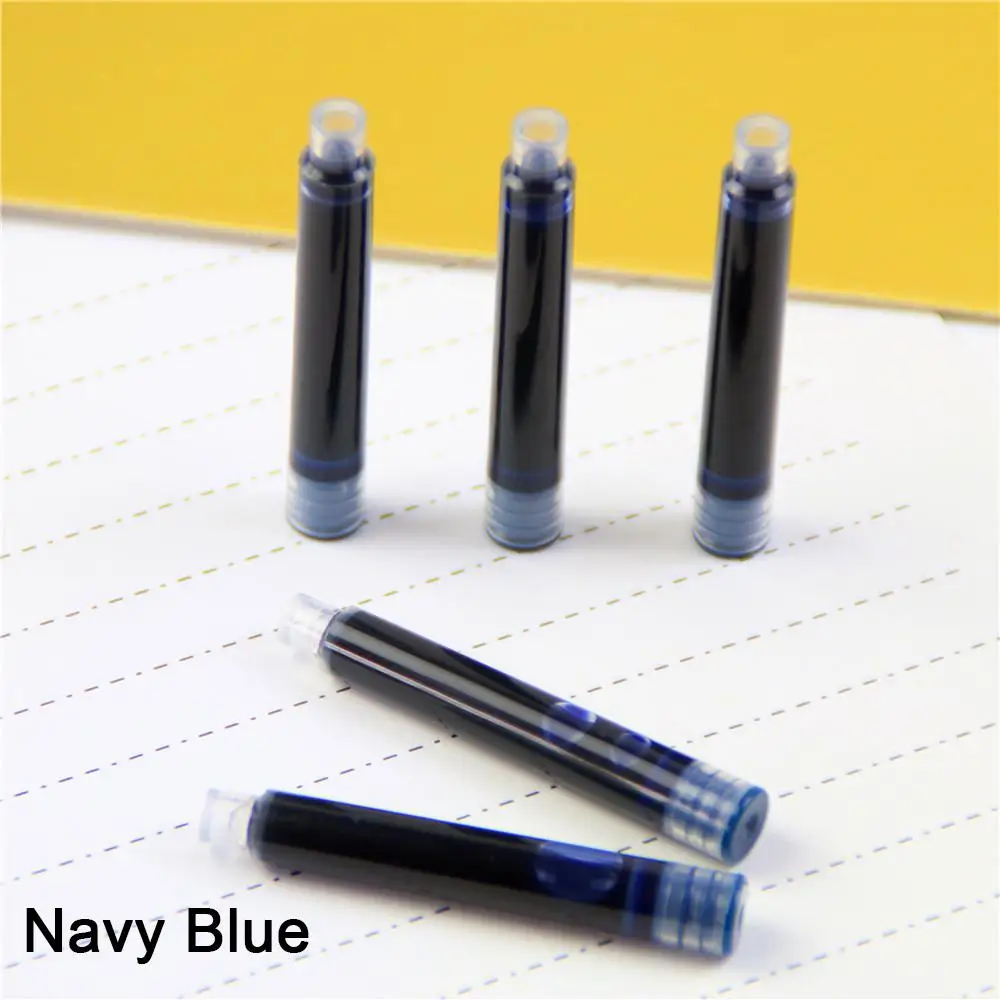 5 шт. цена одноразовая синяя черная красная перьевая ручка чернильный картридж заправка длина перьевая ручка чернильный картридж заправка - Цвет: D
