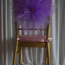 60 шт. МЖК#305 индивидуальные изделие ручной работы цветок из органзы с лайкрой группа для стула Декор