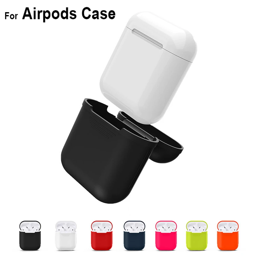 Цветной защитный чехол для Airpods противоударный Air Pods TPU силиконовый наушников |
