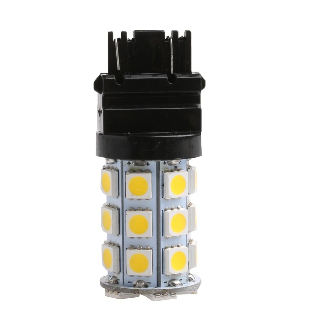 T25 3157 3156 27 SMD 5050 светодиодный задний тормоз Стоп-сигнал для поворота теплого белого света от Новинка