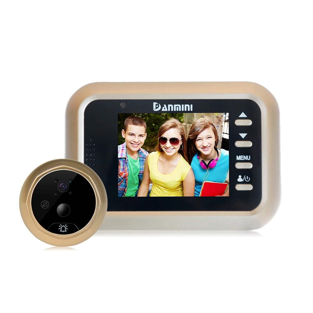 

Hot 2.4-inch Electronic Door Viewer Infrared Night View Motion Detection Anti-burglary Visual Doorbell Home Use