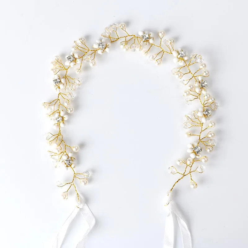 

Женское свадебное украшение для волос FORSEVEN, украшенное кристаллами и жемчугом
