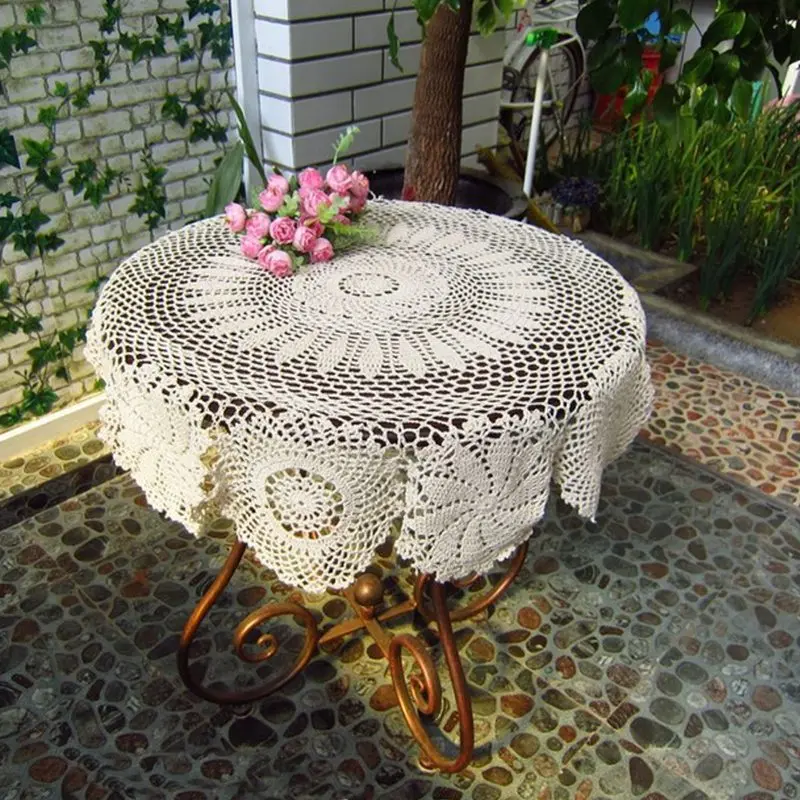 

1Pcs Cotton Mat Hand Crocheted Lace Doilies Flower Shape Coasters Cup Mug Pads Home Coffee Shop Table Decoration Crafts