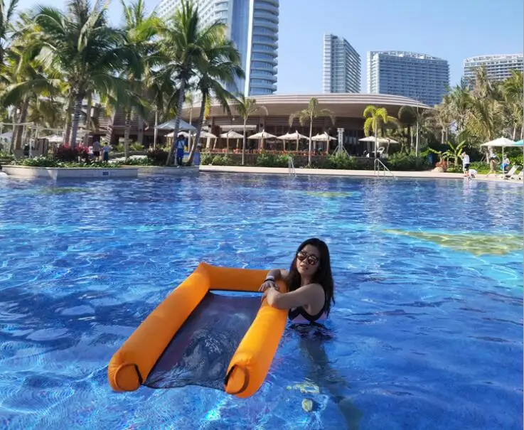 Adult nylon water folding Inflatable sofa Floating bed Size:200*73*17CM A018