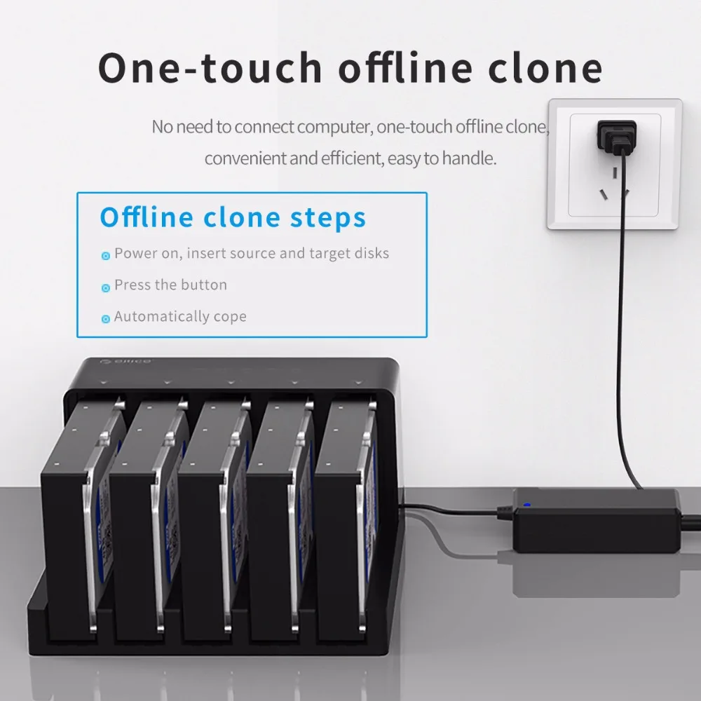 Корпус для жесткого диска ORICO 2 5/3 5 дюйма SATA с адаптером питания 12 В|Корпус диска| |