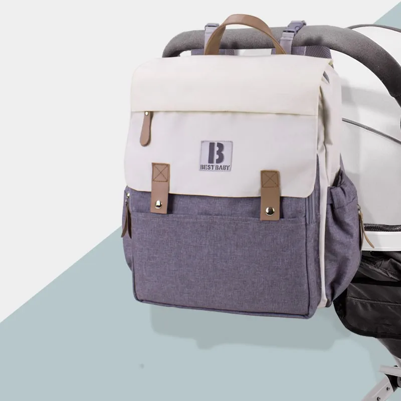 

Large Capacity Diaper Bag Fashion Travel Backpack for Mom and Dad Solid Mummy Bags Stroller Organizer Bag for Baby Care