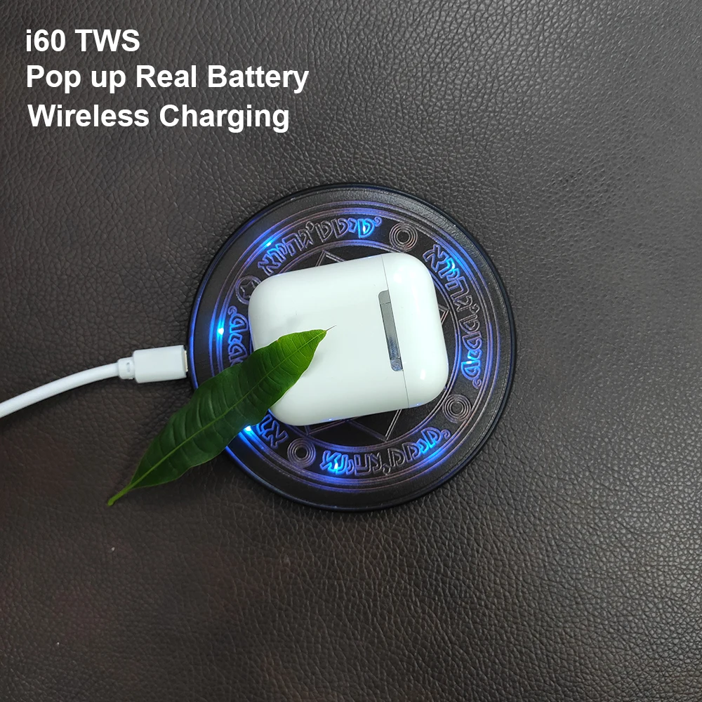 i60 TWS Pop up 1:1 Replica Separate use Wireless Earphone QI Charging Bluetooth 5.0 Earphones Bass Earbuds PK i20 i12 | Электроника