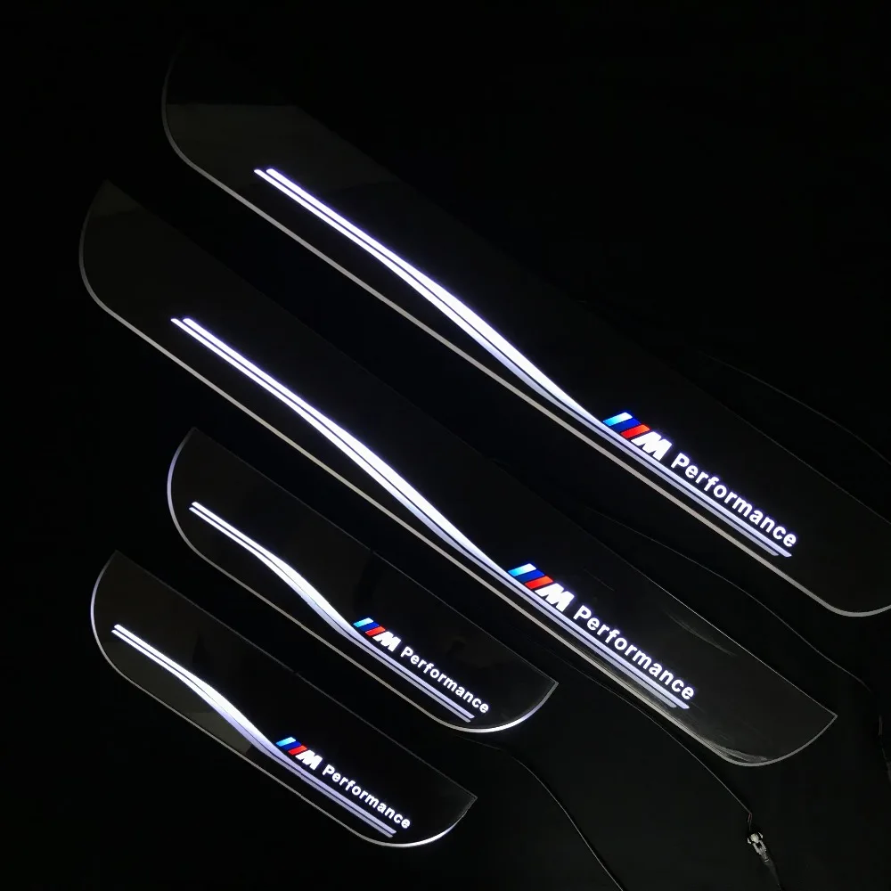 

RQXR led door sill plate for bmw series overlays linings fixed still light, 4pcs
