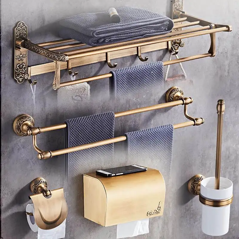 Antique bronze Bathroom accessories set Toilet Paper Holder Towel Rack Tissue Holder Roll Paper Holder