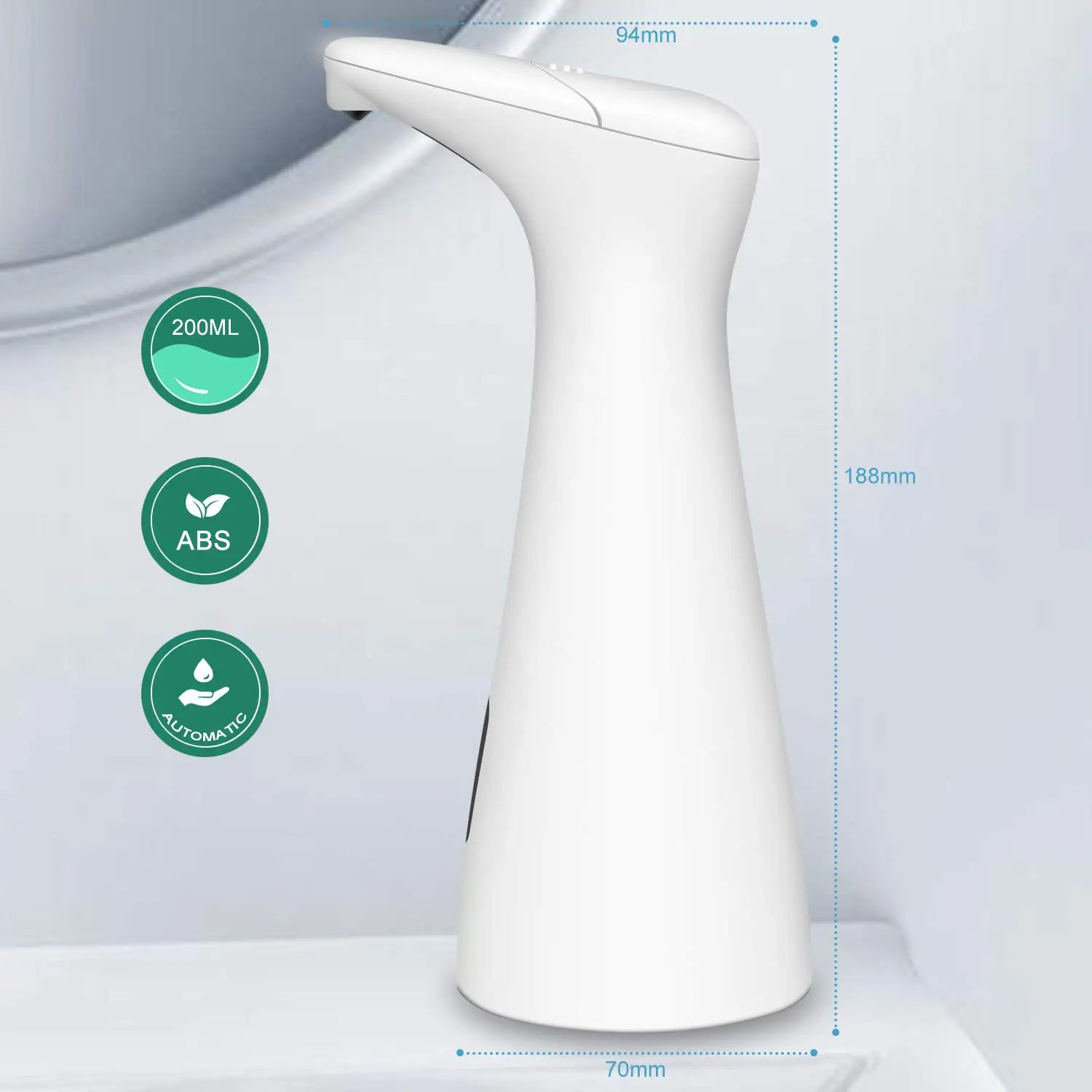

Elegant Shampoo Dispenser Liquid Soap Dispenser Infrared Motion Sensor Soap Dispenser Automatic Soap Dispenser Pump Kitchen