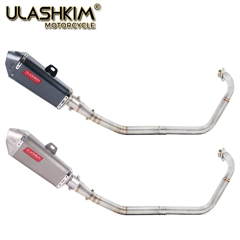Motorcycle Full Exhaust Escape System Modifed Middle Link Pipe Slip On For yamaha YZF-R15 R5 MT-15 MT 15 125 2008-2017