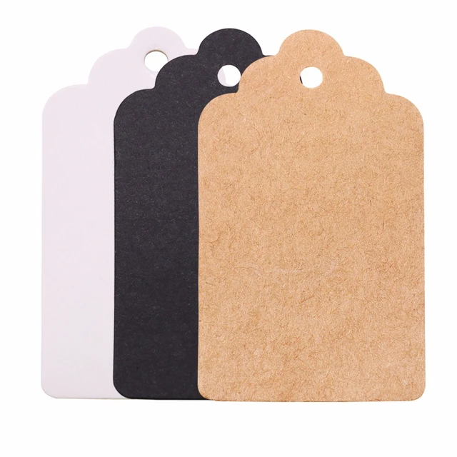 Blank Kraft Paper Tags - Jewelry Price Label Hangtags Party