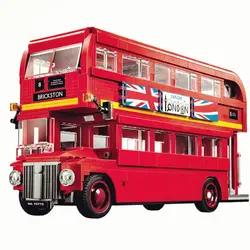 Создатель городской серии лондонская автобусная станция автомобильные строительные блоки наборы кирпичи Модель Детские игрушки Детские