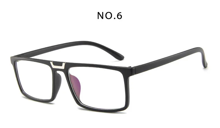 Супер крутые квадратные очки мужские деловые ультралегкие оптические очки оправа Женские Унисекс прозрачные линзы - Цвет оправы: C6 Matte Black