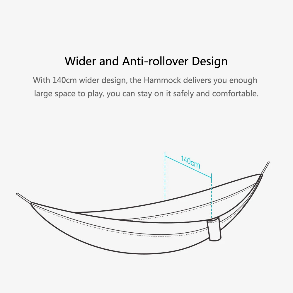 Xiaomi Zaofeng открытый гамак Парашютная ткань 300 кг вес подшипника быстрая сборка анти-ролл сторона переворачивание для кемпинга Пешие прогулки
