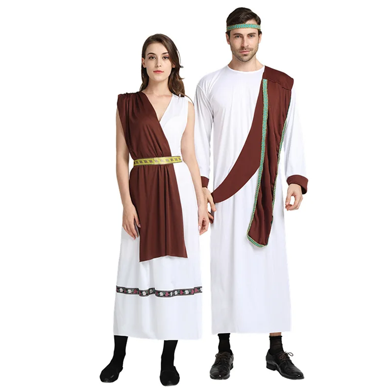 Women Men Ancient Greek Cosplay Costume Adults Lovers Greece Costumes