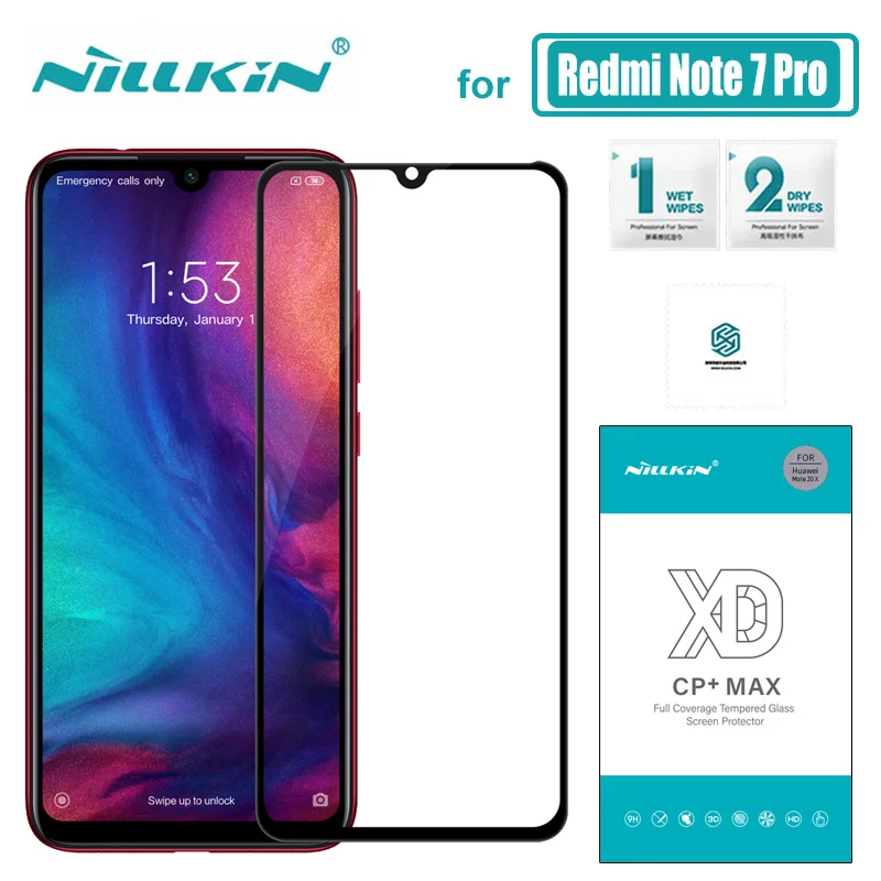 Продажа Xiaomi Redmi Note 7 Pro стекло Nillkin XD CP + Max полное покрытие 3D Закаленное стекло протектор экрана для Redmi Note 7 Pro стекло Nilkin